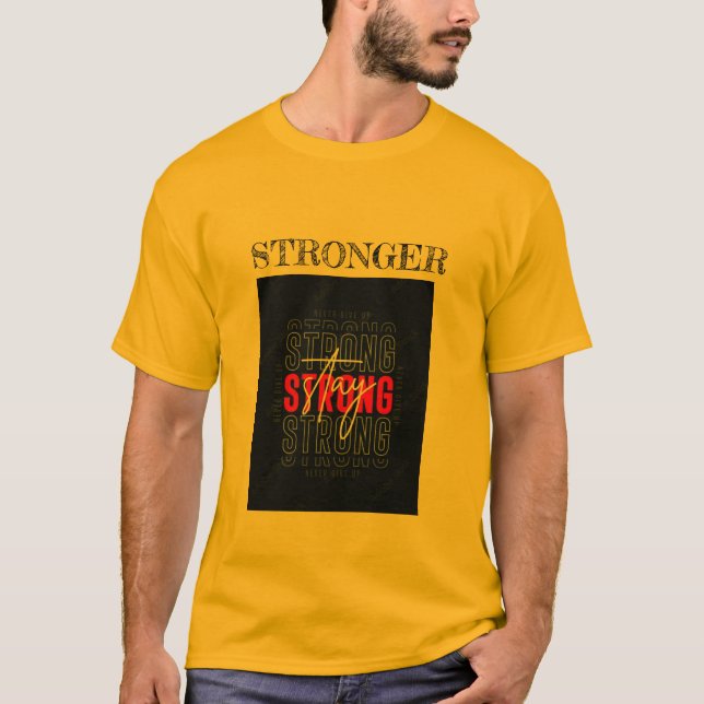 MEN T SHIRT SPORT STRONGER SMOOTHLY (Front)