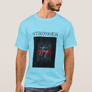 MEN T-SHIRT STRONGER CASUAL SMOOTHLY