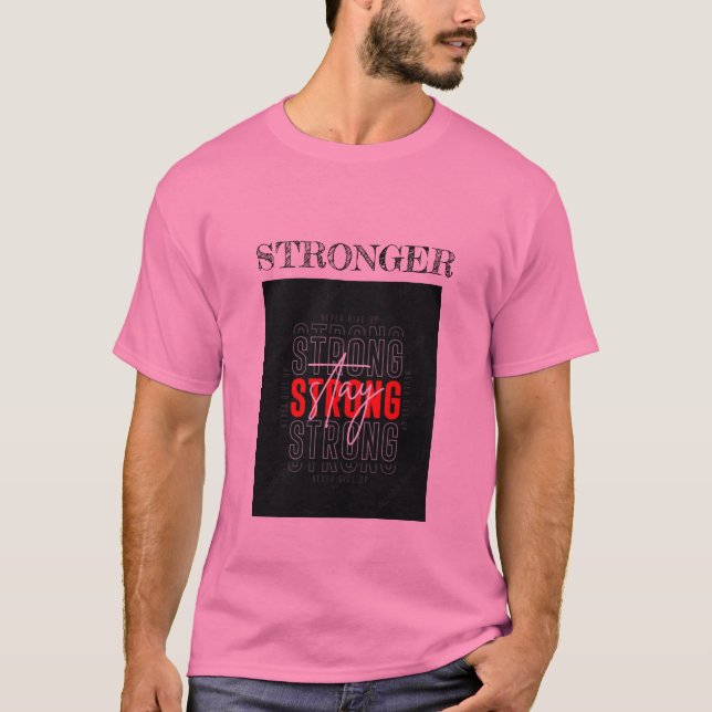 MEN T SHIRT STRONGER SPORT SMOOTHLY (Front)
