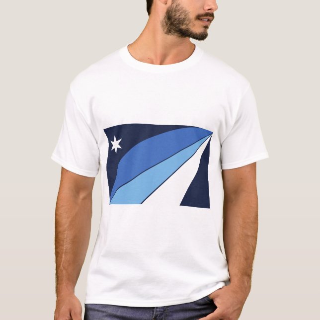 Men T Shirt with Flag of Columbia, South Carolina (Front)