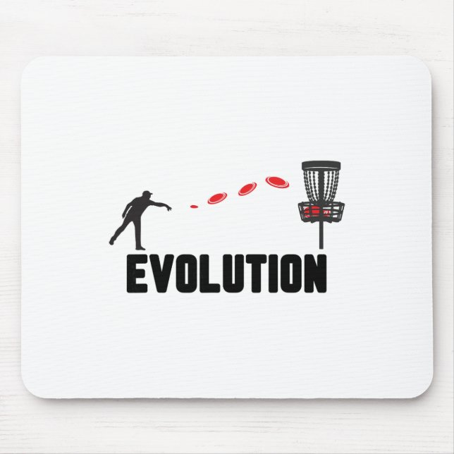 Men Throwing Red Disc Into Sket Evolution Disc Gol Mouse Pad (Front)