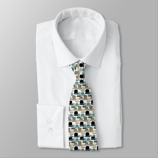Men Tiled Hat Designer Tie (Tied)