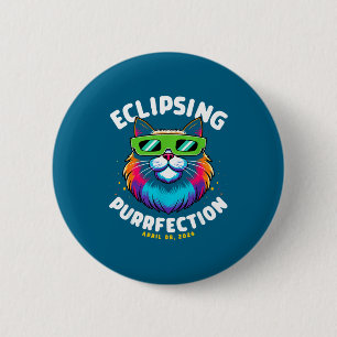 Men Total Solar Eclipse Totality Astronomy 6 Cm Round Badge