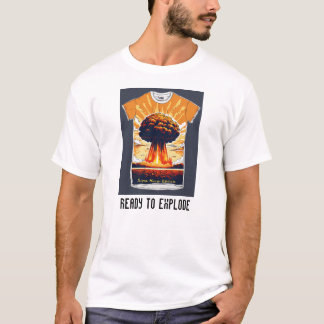 Men Tshirt with nuclear design