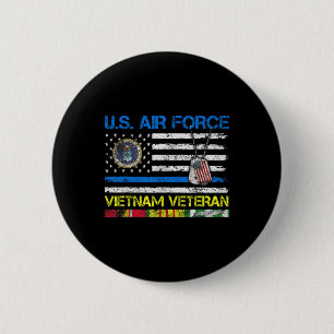 Men U.s Air Force Vietnam Veteran, Usaf Veteran Fl 6 Cm Round Badge