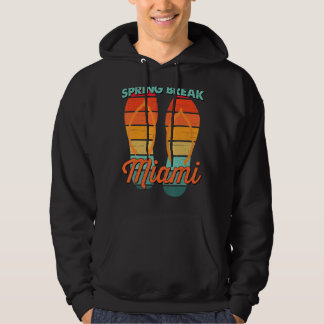 Men Vintage Spring Break Retro Miami Vacation Flip Hoodie