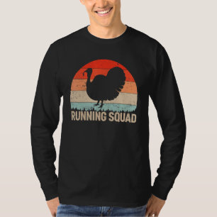 Men Vintage Thanksgiving  Running Squad Turkey Wom T-Shirt