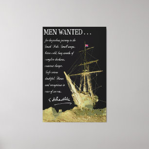 Men Wanted for South Pole Exploration - 1914 Canvas Print