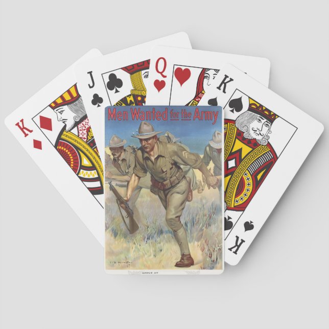 Men Wanted For The Army WWI Playing Cards (Back)
