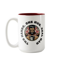Men who loves drinking coffee with two hands