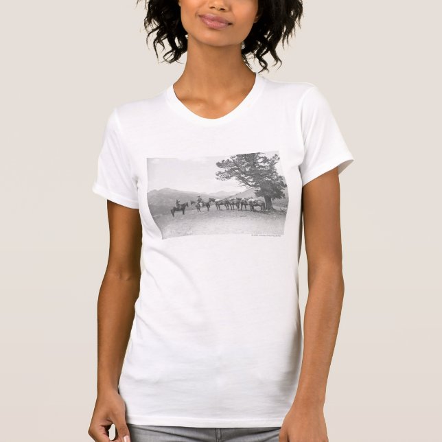Men with packhorses looking over a hill T-Shirt (Front)