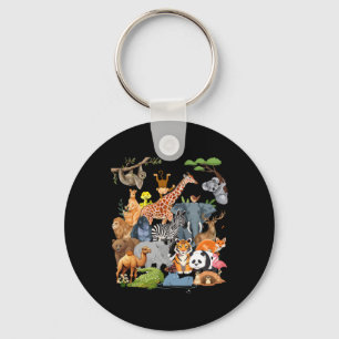 Men Women And Kids Wildlife Zoo Day Party Cute 22 Key Ring