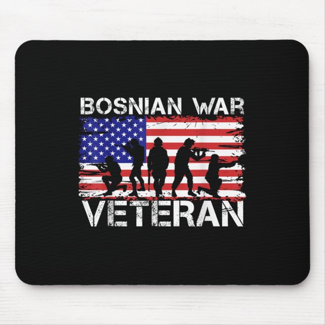 Men Women Bosnian War Veteran  Mouse Pad (Front)