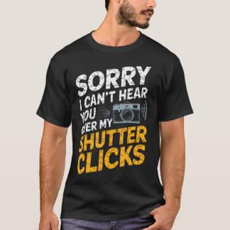 Men Women Camera Photography Cameraman Funny Photo T-Shirt