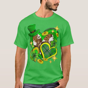 Men Women Cool Irish Culture Shamrock Heart St  T-Shirt