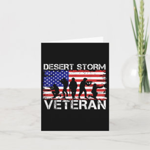 Men Women Desert Shield Vet Desert Storm Veteran Card