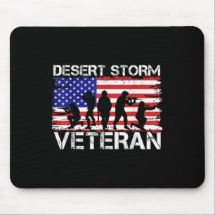 Men Women Desert Shield Vet Desert Storm Veteran Mouse Pad