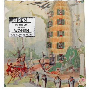 men women exit showercurtain white shower curtain