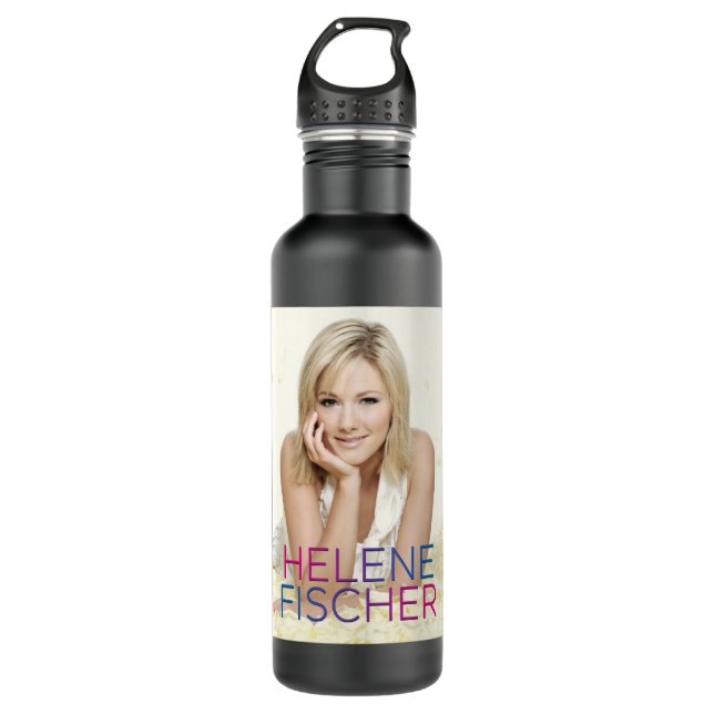 Men Women  Famous Helene Beautiful Fischer Female  710 Ml Water Bottle (Front)