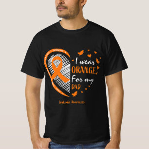 Men Women Father I Wear Orange For My Dad Leukemia T-Shirt