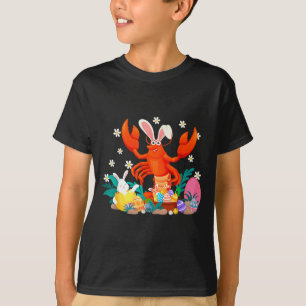 Men women funny crawfish easter sunday bunny egg T-Shirt