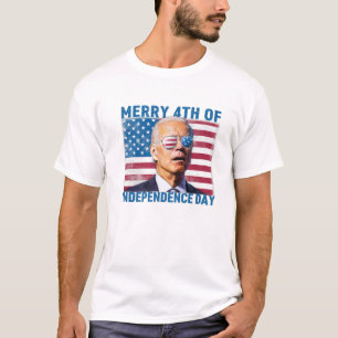 Men Women Joe Biden Confused Merry 4Th Of Independ T-Shirt