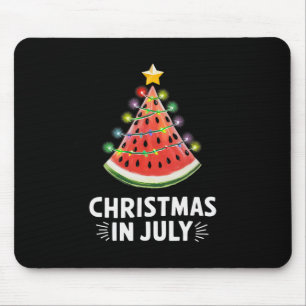 Men Women Kids Christmas In July Watermelon Xmas T Mouse Pad