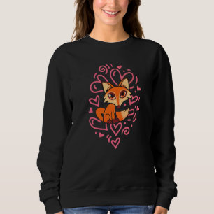 Men Women Kids Fox Heart Animal Furry Sweatshirt