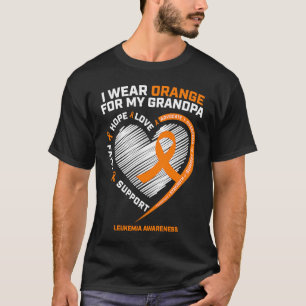 Men Women Leukemia Awareness Grandpa Leukemia T-Shirt