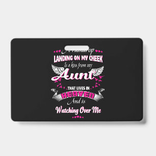 Men Women Loss Aunt In Loving Memorial My Aunt ID Badge