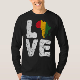 Men Women Love Africa Black History Month African T-Shirt