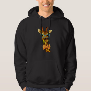 Men Women Nerdy Giraffe, Funny Animal Hoodie
