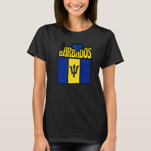 Men Women Proud Barbados Flag Map Barbados Souveni T-Shirt