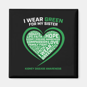 Men Women Sister Kidney Disease Transplant Awarene Magnet