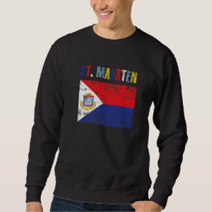 Men Women St Maarten National Pride Distress Grena Sweatshirt