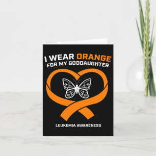 Men Women Wear Orange For My Goddaughter Leukaemia Card