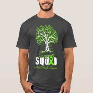 Men Womens Mental Health Awareness Tree Ribbon 318 T-Shirt
