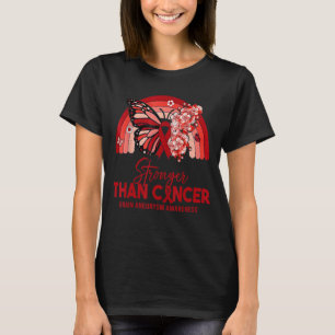 Men Womens Stronger Than Brain Aneurysm Rainbow T-Shirt