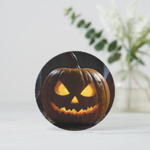 Menacing Halloween Pumpkin, Invitation