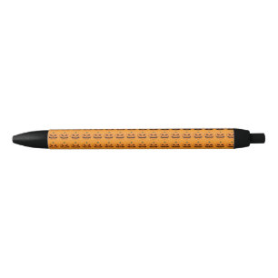 Menacing Jack O'Lantern Halloween Black Ink Pen