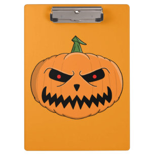 Menacing Jack O'Lantern Halloween Clipboard