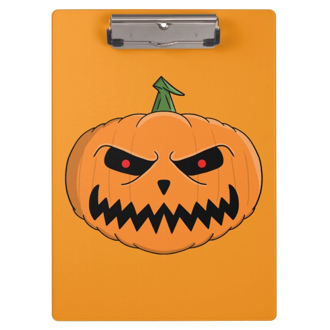 Menacing Jack O'Lantern Halloween Clipboard (Front)