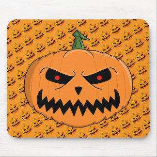 Menacing Jack O'Lantern Halloween Mouse Pad