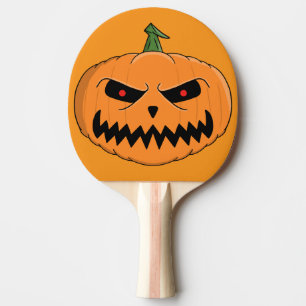 Menacing Jack O'Lantern Halloween Ping Pong Paddle