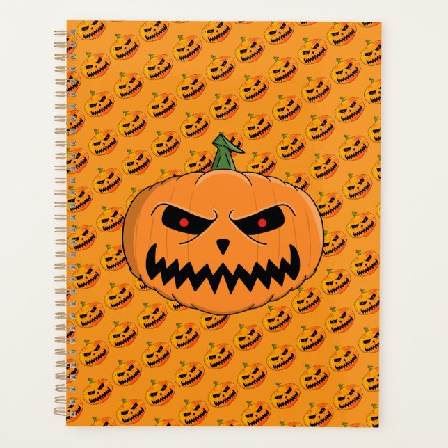 Menacing Jack O'Lantern Halloween Planner (Front)