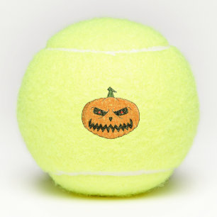 Menacing Jack O'Lantern Halloween Tennis Balls