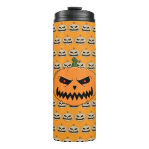 Menacing Jack O'Lantern Halloween Thermal Tumbler