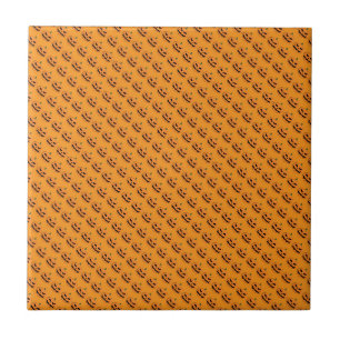 Menacing Jack O'Lantern Halloween Tile