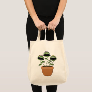 Menacing Plant Monster Vivid Carnivorous Tote Bag