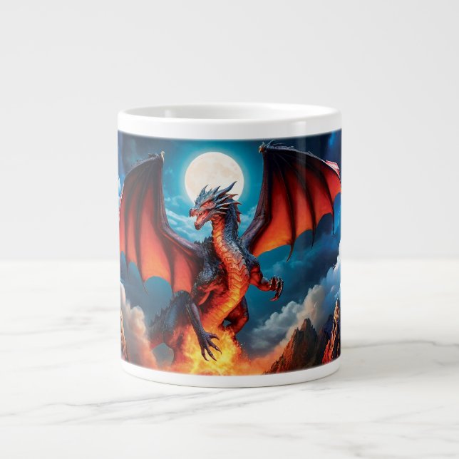 Menacing Red Dragon Coffee Mug (Front)